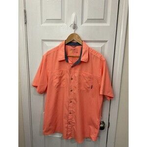 Eddie Bauer Men's Classic Fit Coral Large Shirt